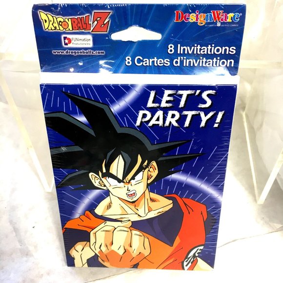 Dragon Ball Z Invitations w/ Envelopes (8ct) Vintage - Picture 1 of 9